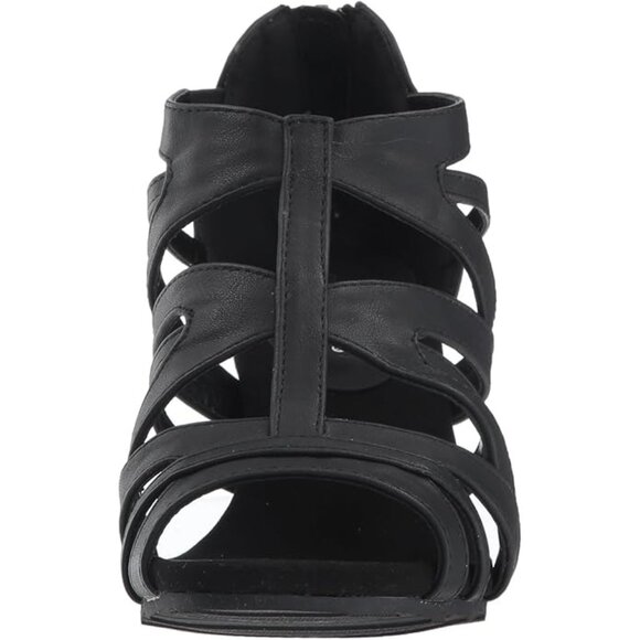 Easy Street Womens Amaze Comfortable Back Zipper Sandals Black Size 8W NIB - Picture 5 of 8